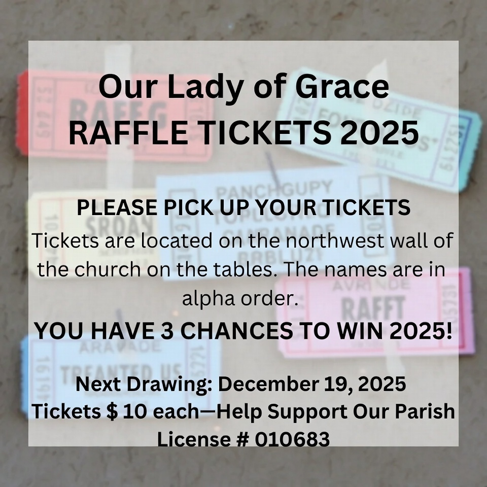 OLG Parish | OLG “2025” RAFFLE TICKETS